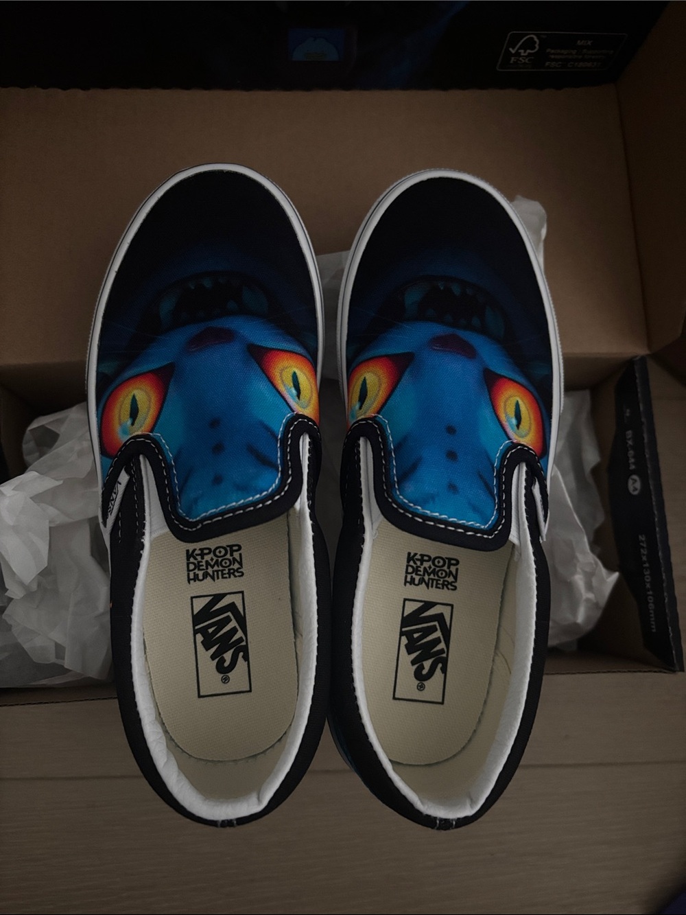 K-Pop Demon Hunters Derpy Tiger Vans classic slip ons